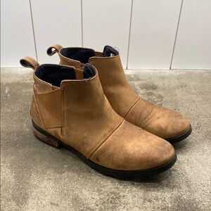 Womens Brown Leather Ankle Boots
